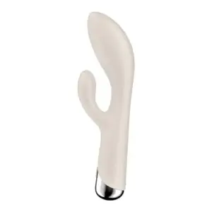 Satisfyer Spinning Rabbit Vibração Rotações Silicone Bege