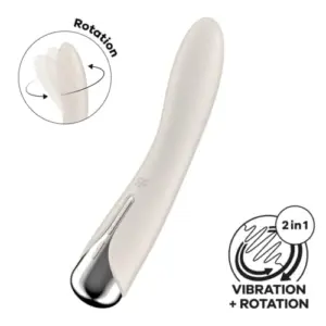 Satisfyer Spinning Vibe 1 Rotador G-spot 5 Velocidades Silicone Bege