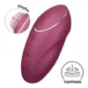 Satisfyer Tap Climax 1 Vibrador lay-on intenso silicone vermelho