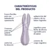 Satisfyer Threesome 2 Vibrador Recarregável Impermeável Silicone Violeta