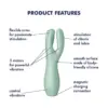 Satisfyer Threesome 3 Layon Vibrador 12 níveis Silicone Menta