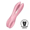 Satisfyer Threesome Vibrador 12 Vibrações Silicone Rosa