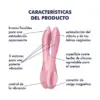Satisfyer Threesome Vibrador 12 Vibrações Silicone Rosa