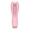 Satisfyer Threesome Vibrador 12 Vibrações Silicone Rosa
