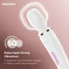 Satisfyer Wand-er White Recarregável Silicone Preto