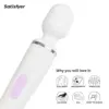 Satisfyer Wand-er White Recarregável Silicone Preto