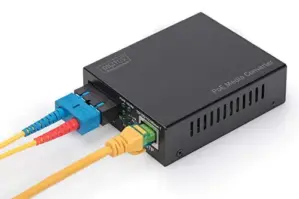 Digitus DN-82150 Conversor de Mídia Gigabit PoE RJ45/SC Preto