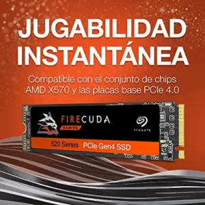Seagate FireCuda 520 1TB SSD PCIe Gen4 x4 Preto
