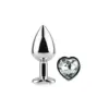 Secret Play Plug Anais Metal Pequeno Transparente Coração