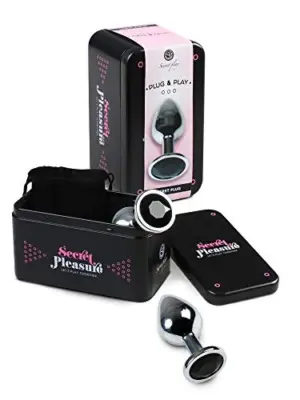 Secret Play Plug Anal Alumínio 8,5cm Preto Ajuste