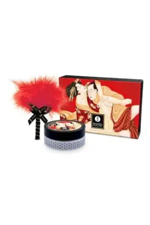 Shunga Kit de Massagem com Pó com Sabores de Morango