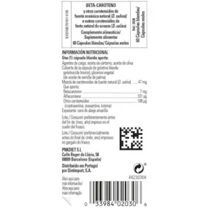 Solgar Beta Carotene 7mg Cápsulas Fonte Natural