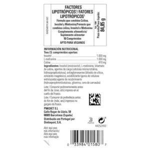Solgar Lipotropic Factors Colina, Inositol e L-metionina 50 Comprimidos
