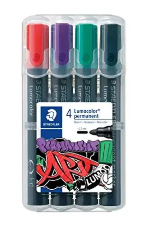 Staedtler Marcadores Permanentes Lumocolor 4 Cores 2MM