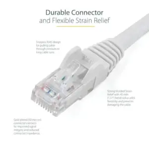 Startech.com Cabo de Rede CAT6 Snagless 15M Branco