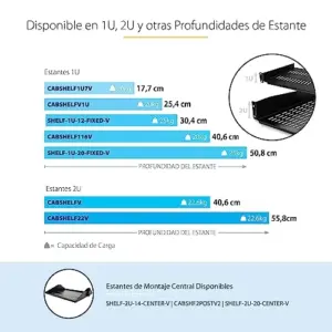 Startech.com CABSHELFV Bandeja para Rack 19 polegadas 2U