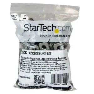 Startech.com Parafusos e Porcas Gaiola para Racks Quadrados
