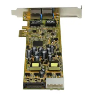 Startech.com ST2000PEXPSE Placa de Rede Dual Ethernet 2000 Mbps PoE