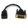 Startech Cabo Adaptador DVI-D Macho para HDMI Fêmea 20cm