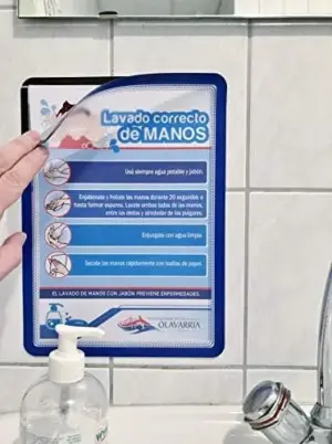 Tarifold Moldura Porta Anúncios Azul Autocolante Reposicionável