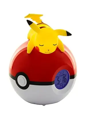 TEKNOFUN Pokémon Pikachu Pokeball Lamp Clock
