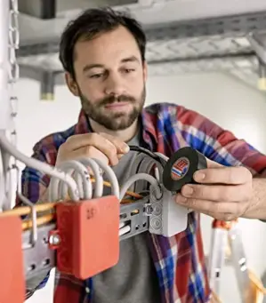 Tesa Fita Adesiva de Isolamento Elétrico 15mm x 10m Preto