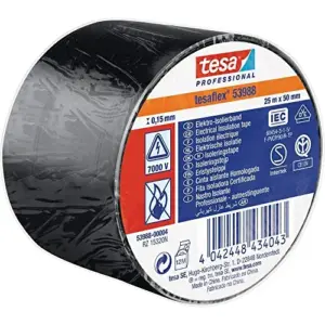 Tesa Fita Isolante 53988 25m 50mm Preto