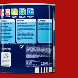 Tinta Esmalte Acrílico Multi Superfície Brilhante Bermellon 0.750L