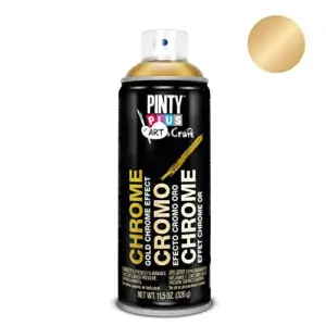 Tinta spray efeito cromado ouro 400ML