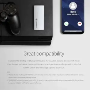 Transcend ESD260C 500GB SSD Portátil USB-C USB 3.1 Gen 2