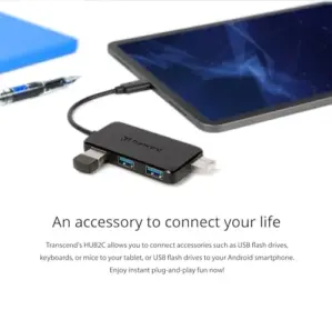 Transcend TS-HUB2C HUB USB 3.1 Gen1 4 portas