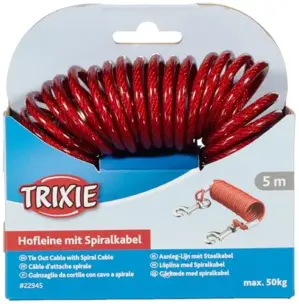 Trixie Cabo em Espiral para Exterior Vermelho