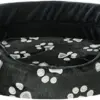Trixie Cama Oval Jimmy 85×75 cm Preto Pelúcia