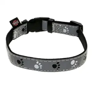 Trixie Coleira Silver Reflect Preto L-xl