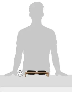 Trixie Comedouro Duplo Cerâmica Madeira 200ml