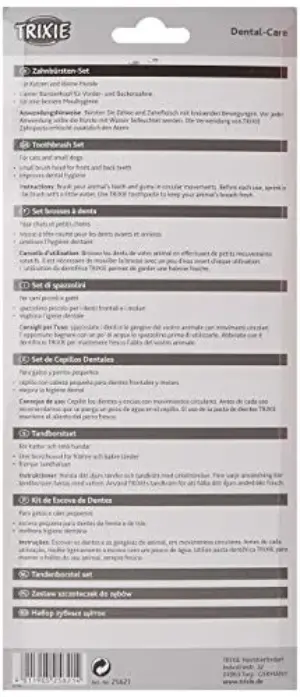 Trixie Conjunto de Escovas Dentais para Gatos e Cães 15cm