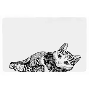 Trixie Napron Zentangle Comedouro de Gatos Fácil de Limpar