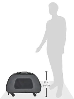 Trixie Trolley de Transporte para Cães 34x43x67cm Preto Cinzento