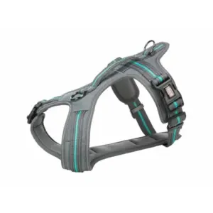 Trixie Peitoral Fusion Touring Cães Antracite/Turquesa 51-66 cm
