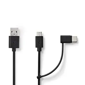 Nedis Cabo Usb 2 Em 1 Microusb/type-c