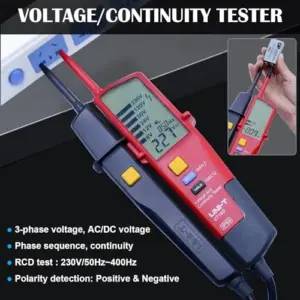 Uni-T Testador de Voltagem Multifunções UT18D IP65 Retroiluminação LCD