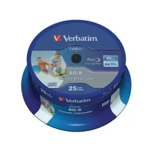 Verbatim BD-R Blu-Ray 25GB 6x Speed DL Wide Printable Pack 25