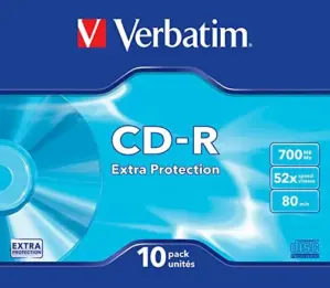 Verbatim CD-R 700MB 52x Pack 10 Slim Case