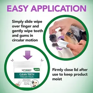 Vet’s Best Toalhitas de Limpeza Oral 50 Unidades