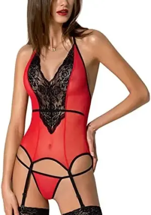 Passion Peonia Corset Erotic Line Red L/Xl