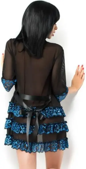 Chilirose Cr 3837 Pegnoir Azul Preto L/XL