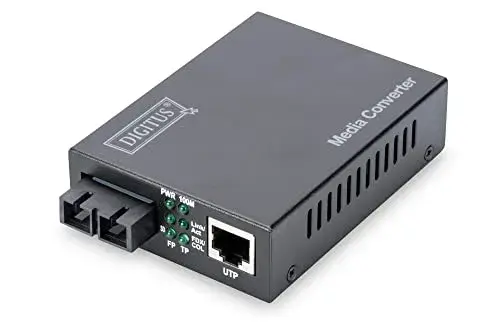 Digitus DN-82020-1 Switch de Rede Fibra Óptica 10/100Base-TX a 100Base-FX
