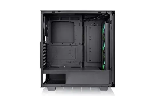 Thermaltake CA-1S3-00M1WN-03 Caixa de PC Midi Tower Preto ARGB, suporte até 7 ventoinhas 120/140mm