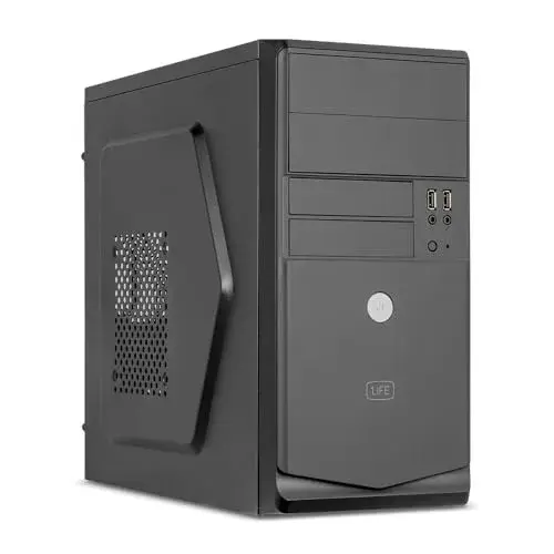 1life Caixa Pack PC Micro-ATX Preto com 4 slots e ventilador