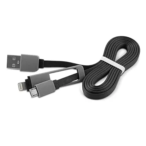 1Life PA:2 in 1 Flat Cabo USB Lightning Micro USB 1m